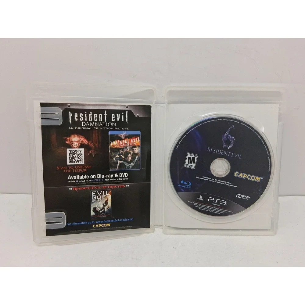 Resident Evil 6 PS3 Capcom PlayStation 3 Video Game Horror Action 2012